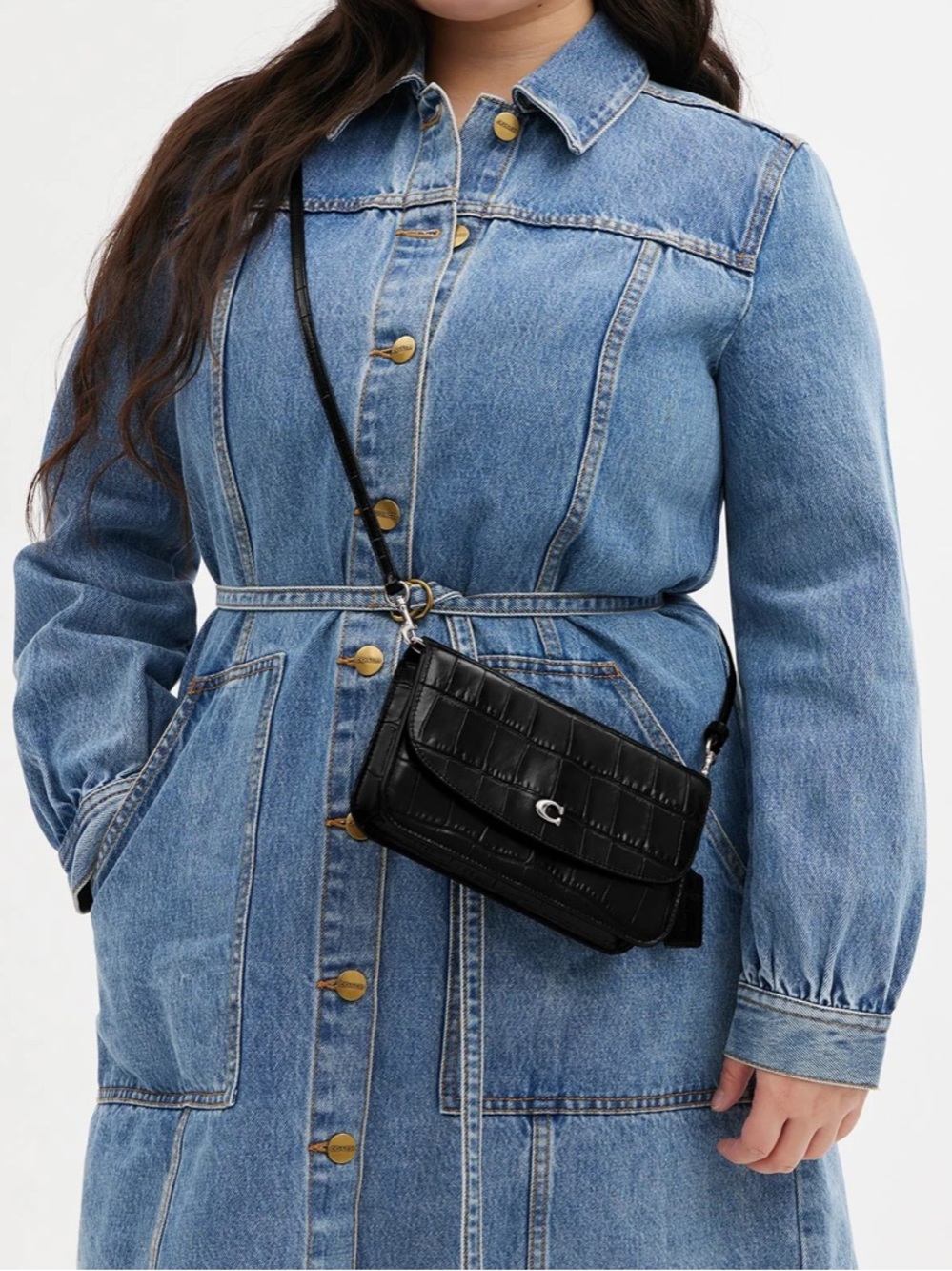 Coach Hayden Crossbody in  Embossed Croc Leather